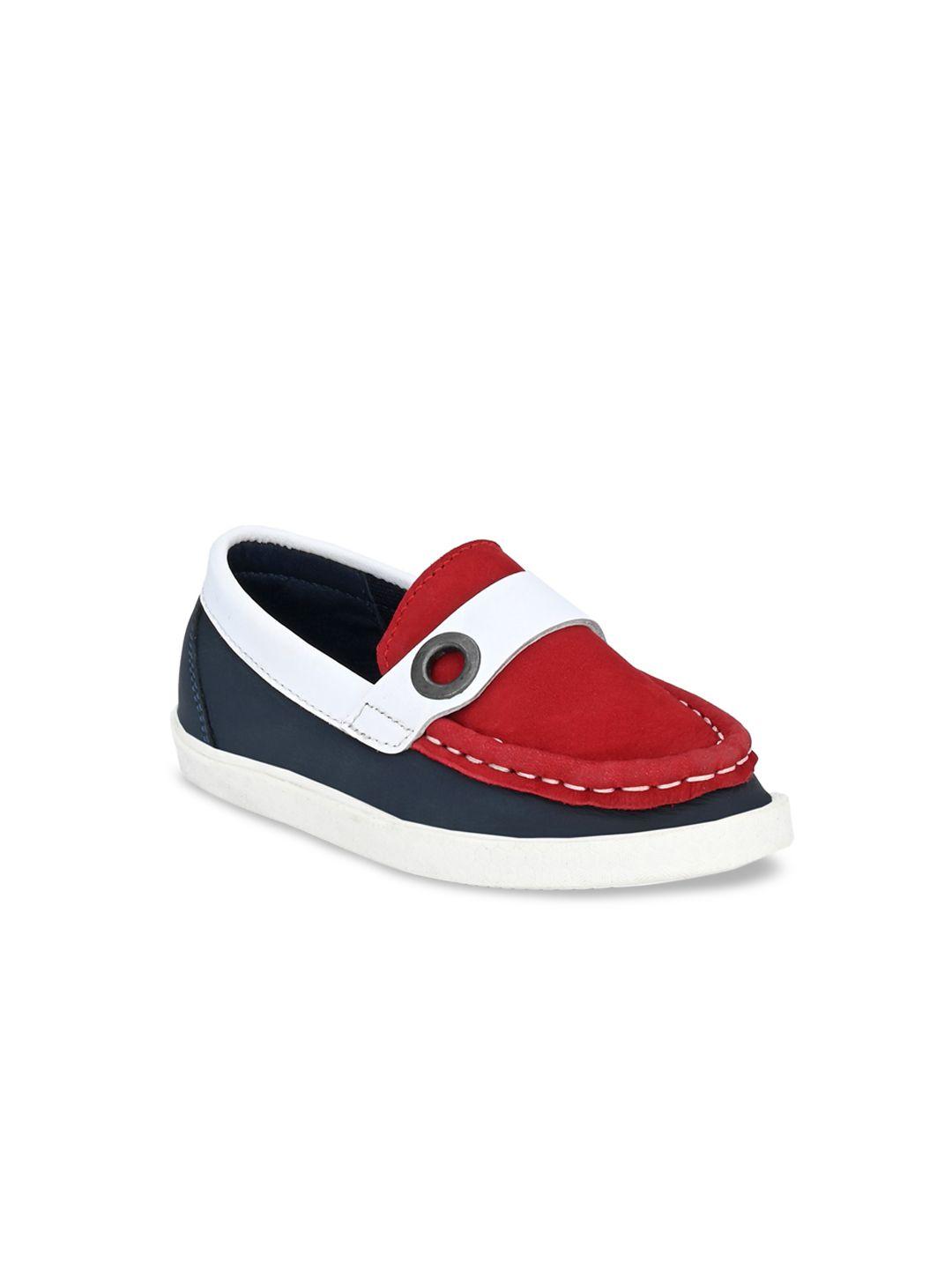 tuskey boys red leather loafers