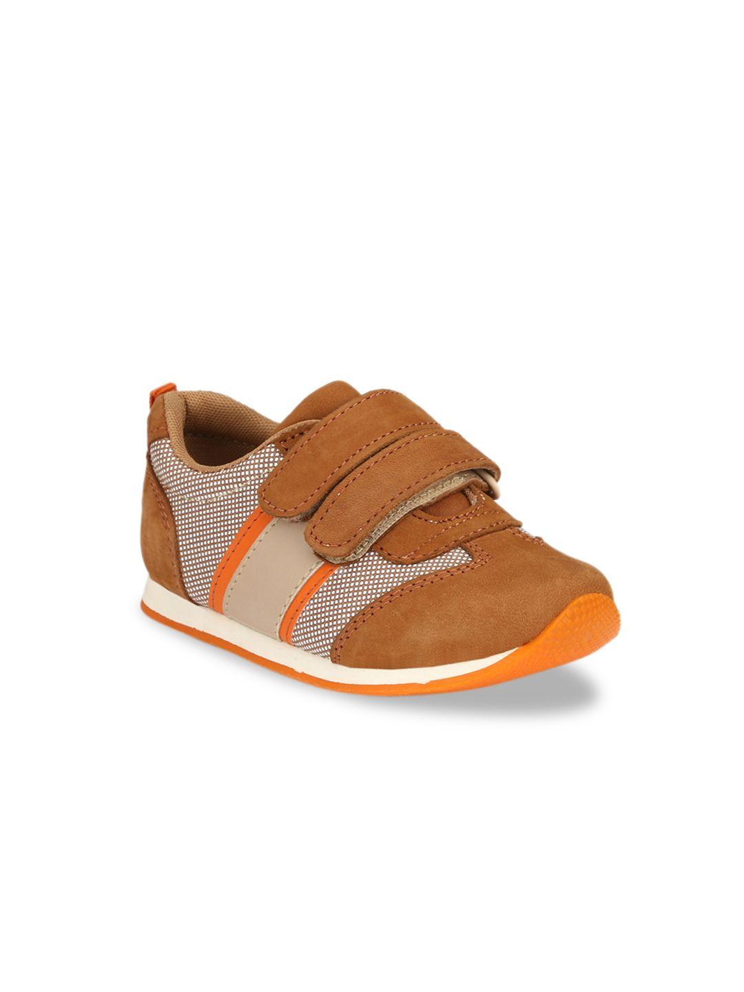 tuskey boys tan brown slip-on genuine leather breathable antiskid sneakers