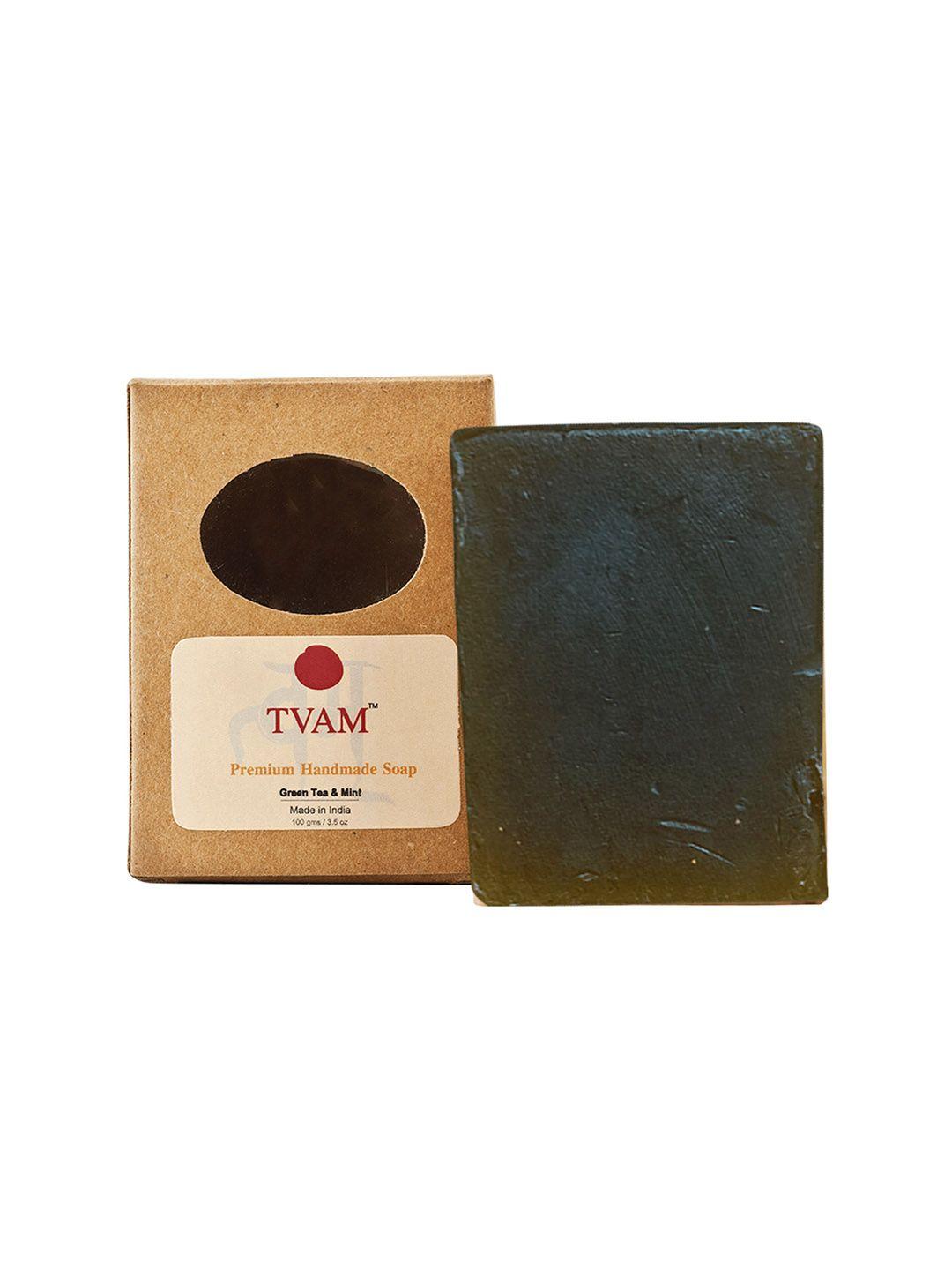 tvam home green tea & mint handmade soap