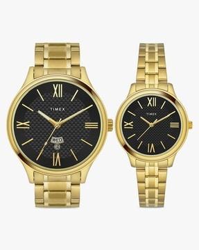 tw00pr283 his & her analogue couple watch set