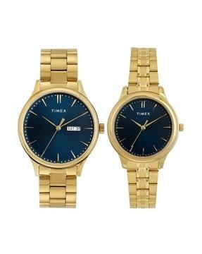 tw00zp004 pack of 2 men round analogue watch