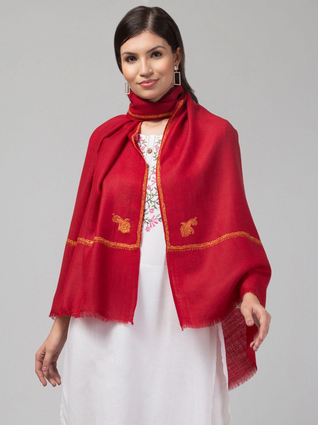 tweedle ethnic motifs embroidered pashmina shawl
