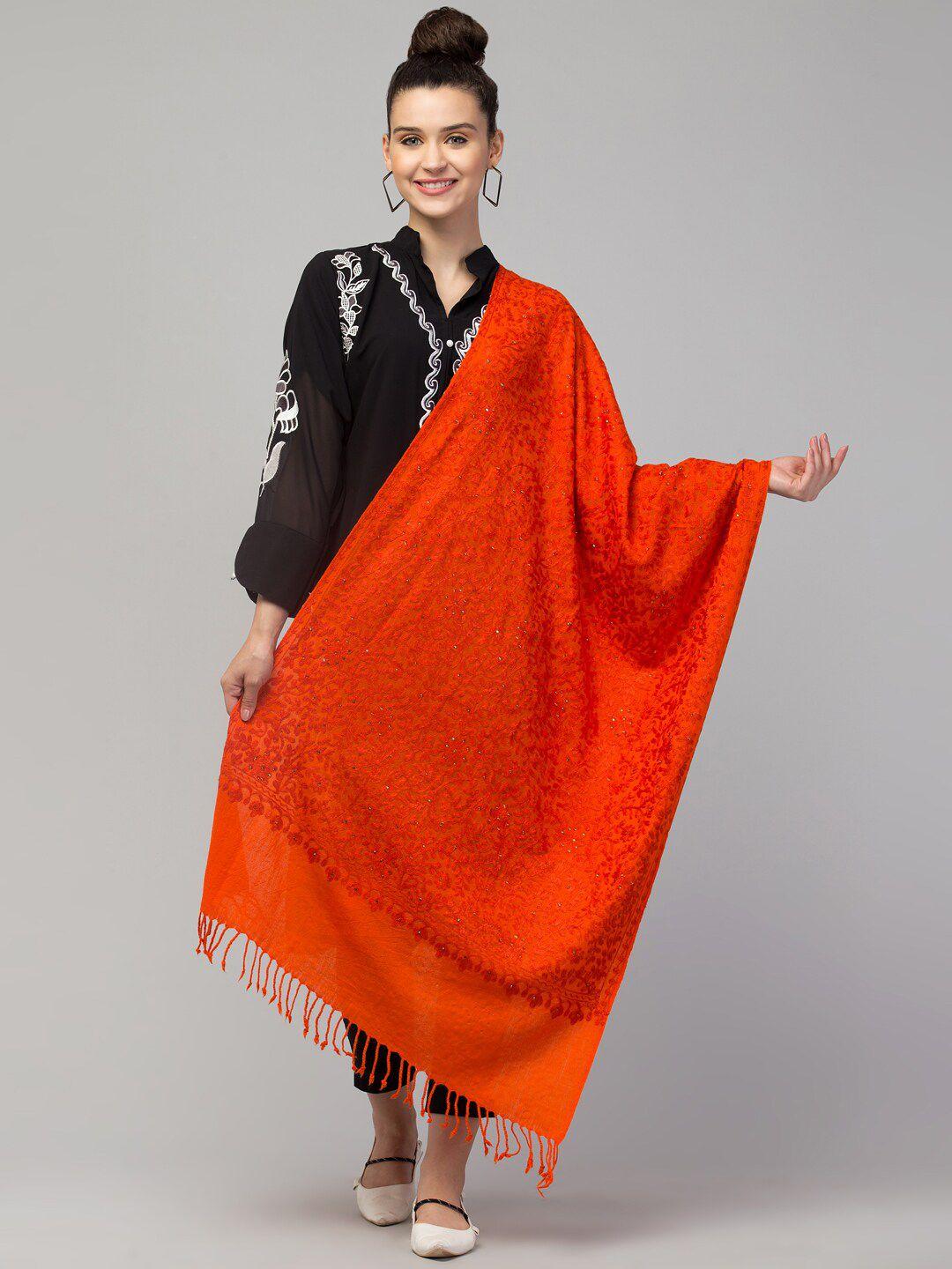 tweedle women kashmiri embroidery pure wool shawl