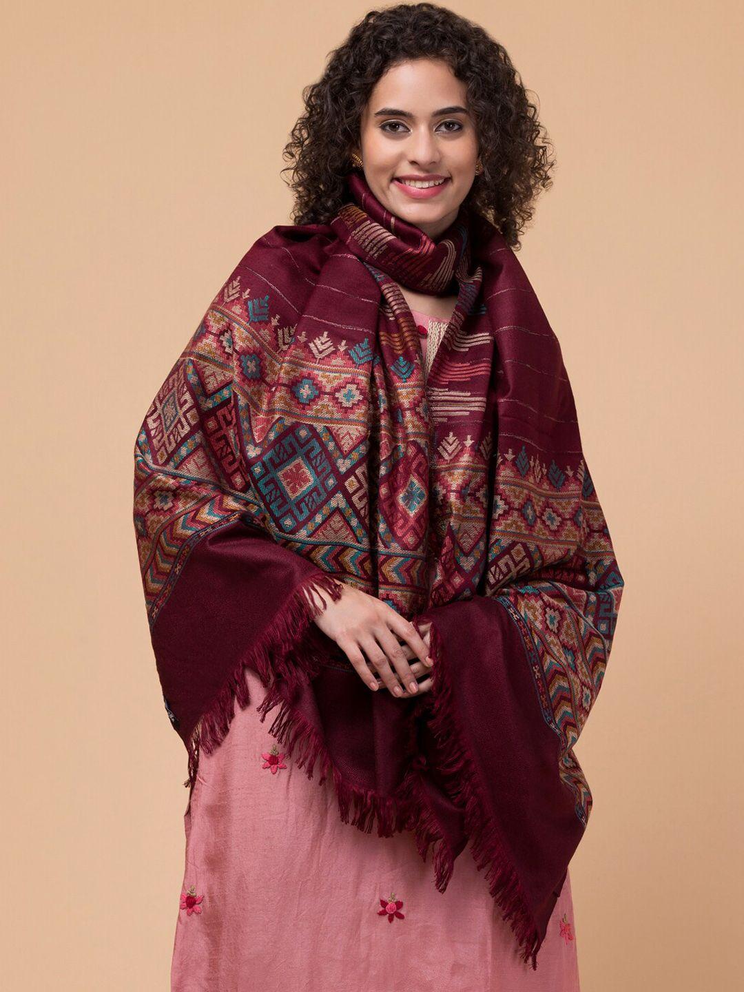 tweedle women geometric printed woven-design shawl