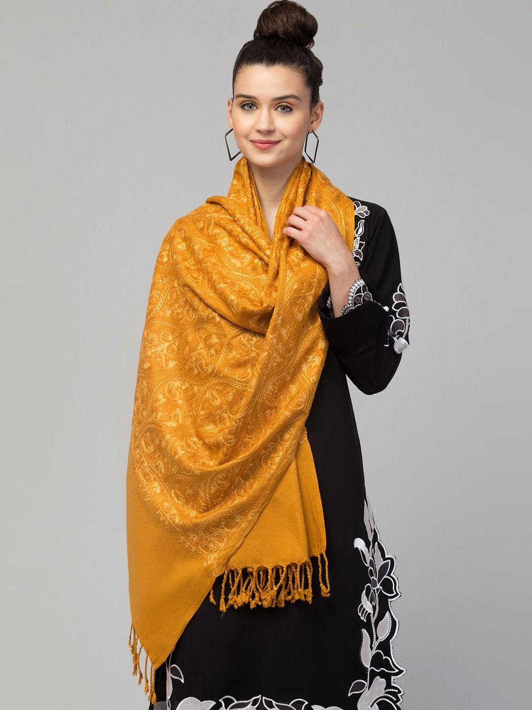 tweedle women matka pattern embroidered shawl