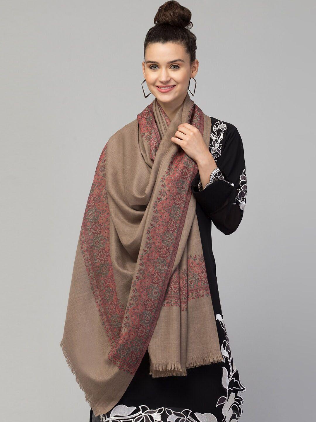 tweedle women woven design kashmiri woolen shawl