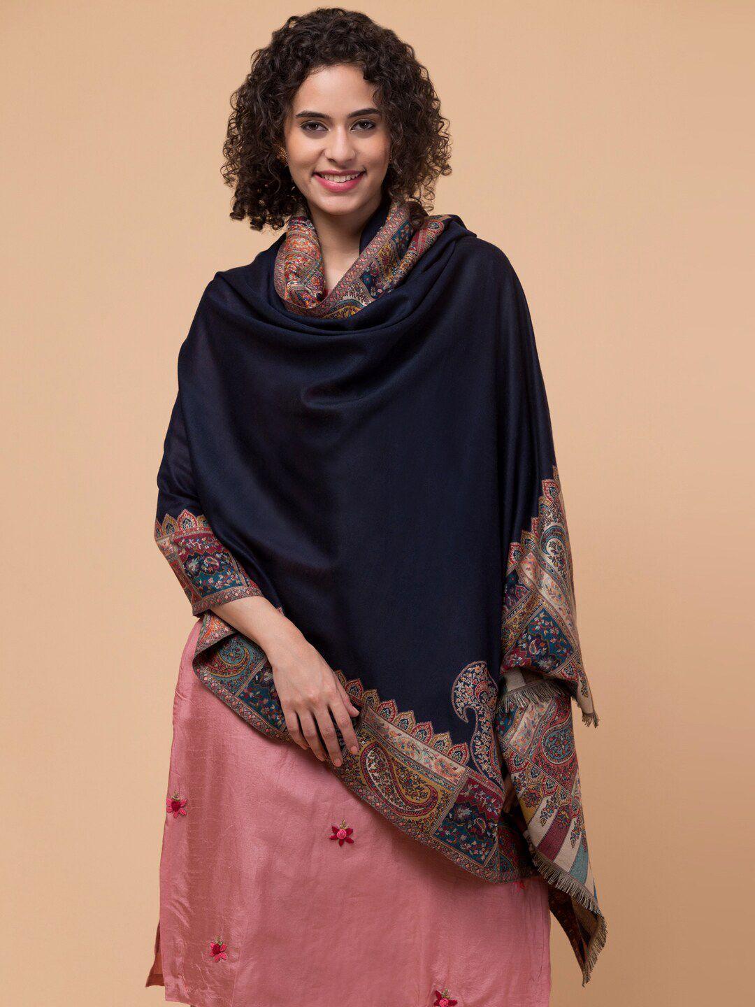 tweedle women woven-design woollen shawl