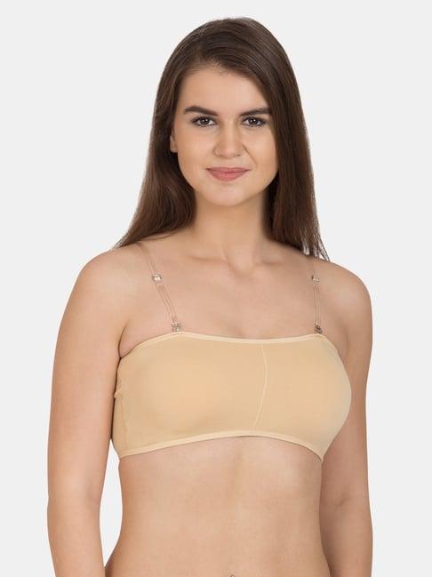 tweens beige non wired padded bandeau bra