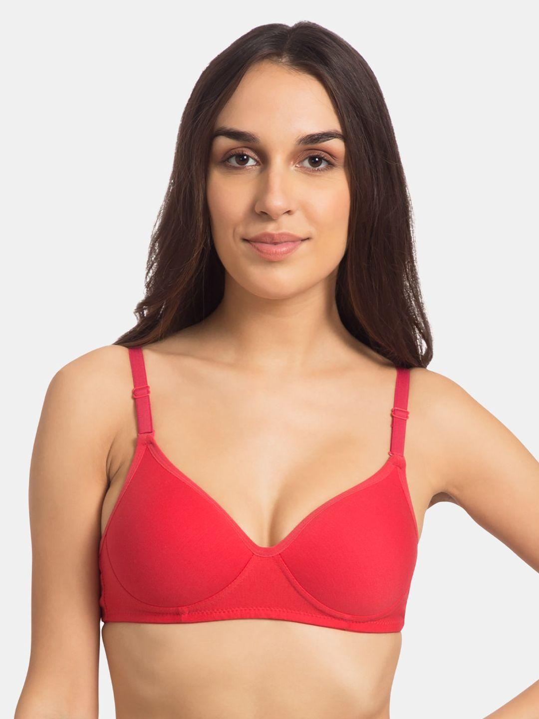 tweens coral solid non-wired lightly padded everyday bra tw-91100-crl-30b