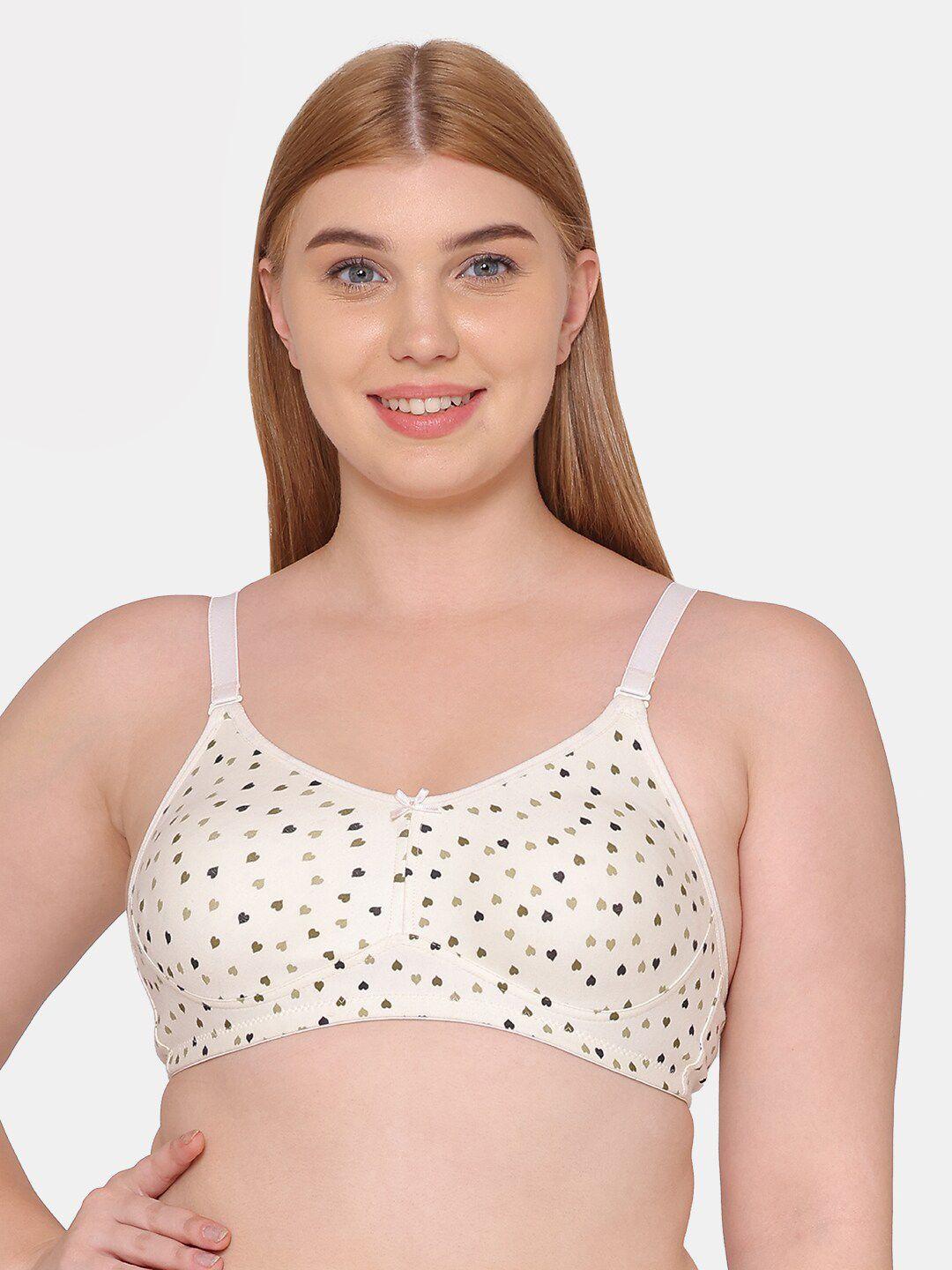 tweens printed non-padded cotton minimizer bra