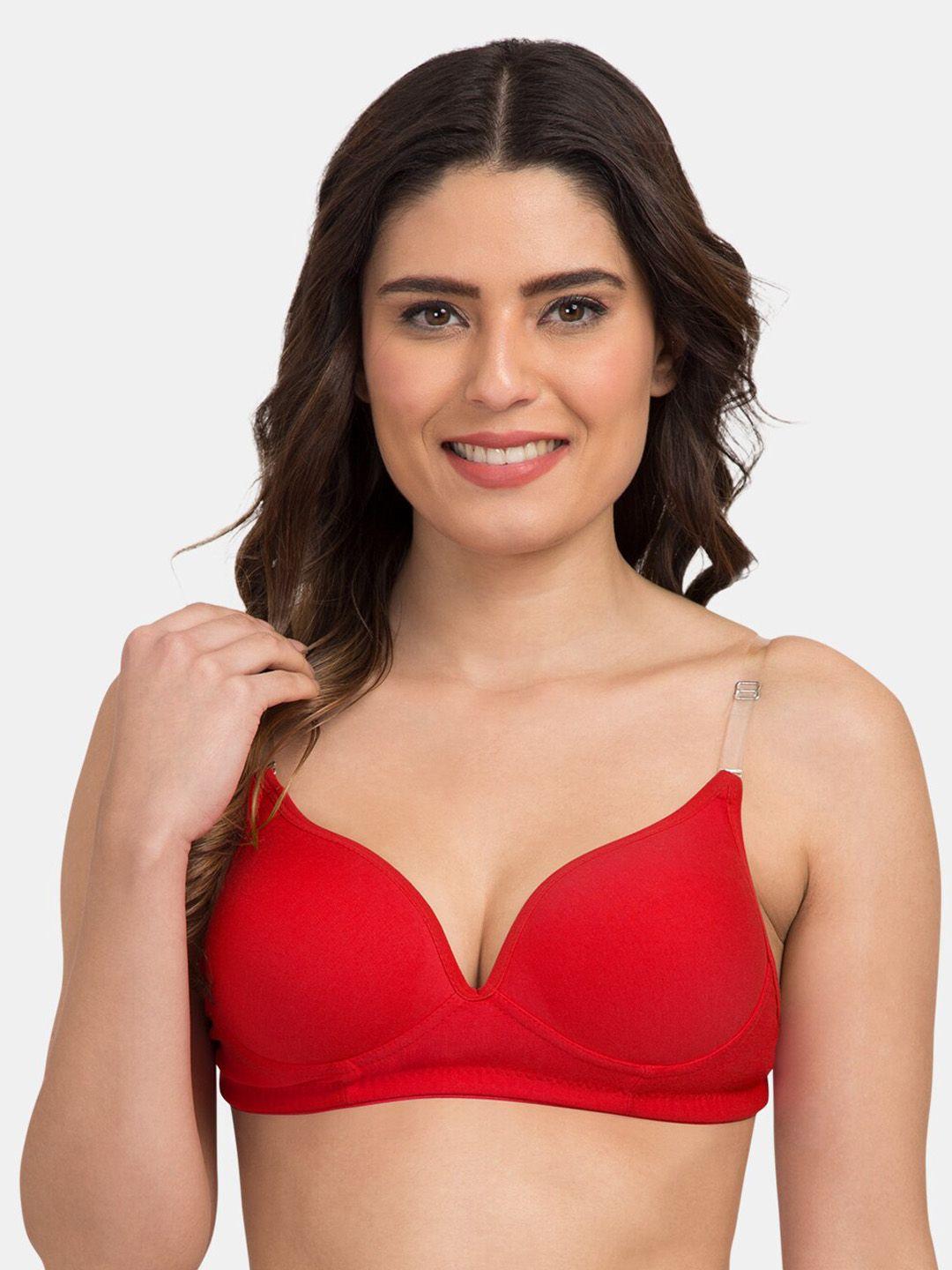 tweens red solid non-wired heavily padded everyday bra tw-915900-rd-30b
