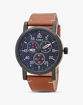 tweg16603 chronograph watch with leather strap