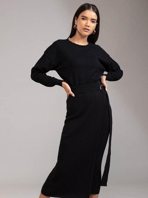 twenty dresses black comfort fit sweater