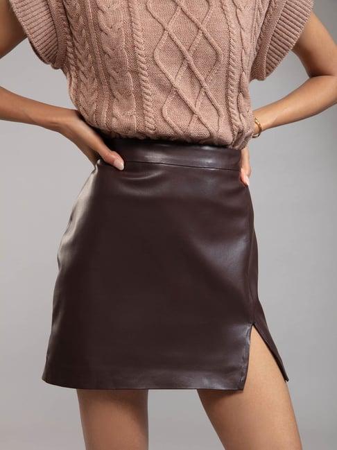 twenty dresses brown mini skirt