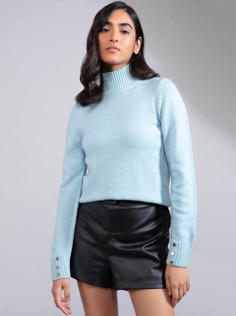 twenty dresses light blue comfort fit sweater