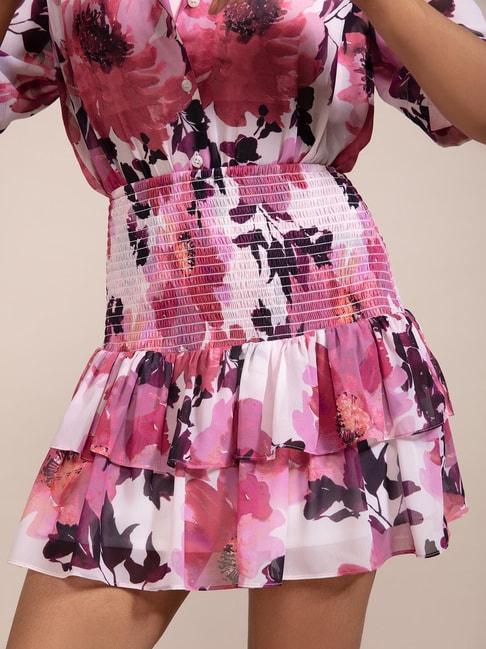 twenty dresses multicolor floral print skirt