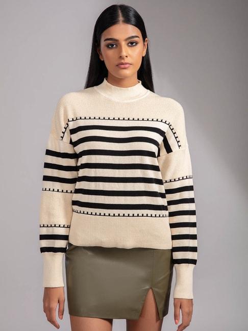 twenty dresses off white striped sweater