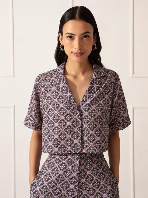 twenty dresses mauve printed shirt