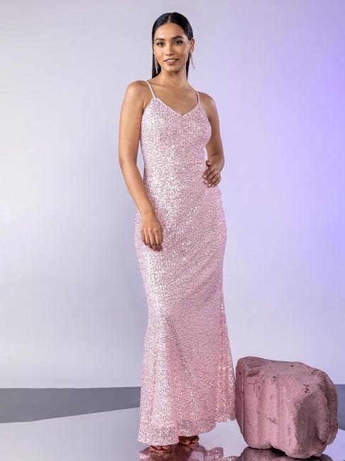 twenty dresses pink embellished maxi dress