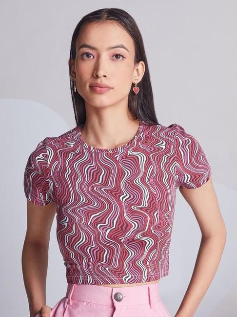 twenty dresses pink printed top