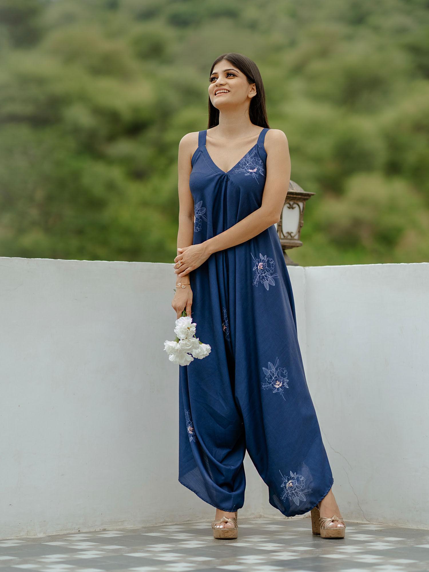 twilight blue palazzo jumpsuit