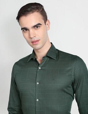 twill abstract formal shirt