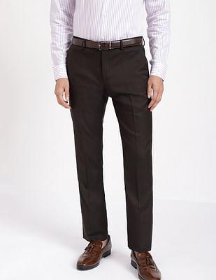 twill solid formal trousers