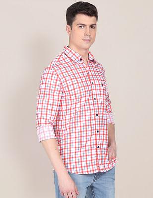 twill check shirt