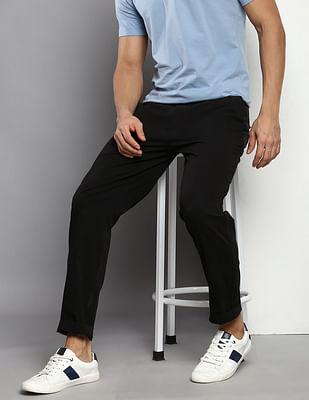 twill cropped tapered pants