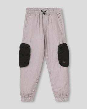 twill fabric cargo jogger pants