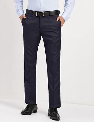 twill mid rise trousers