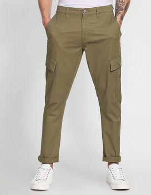 twill slim fit cargo trousers