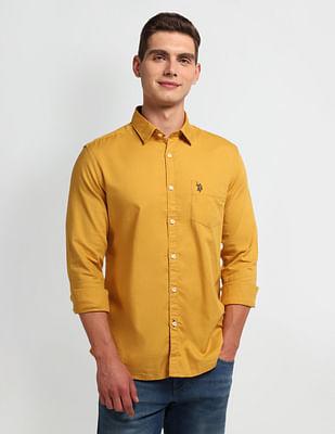 twill slim fit shirt