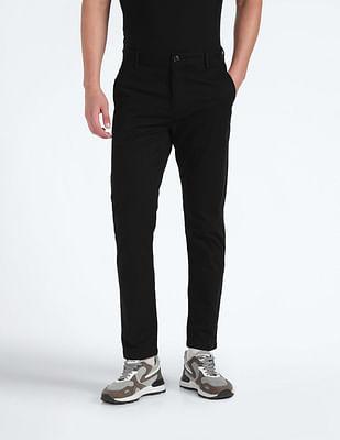 twill solid trousers