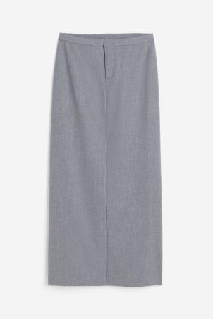 twill tailored maxi skirt