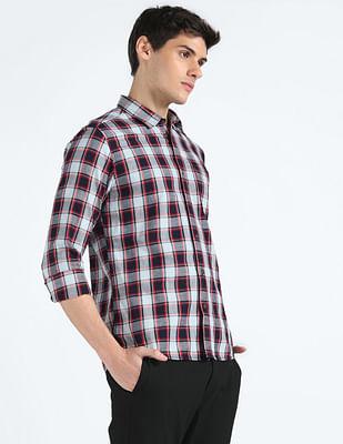 twill tartan check shirt