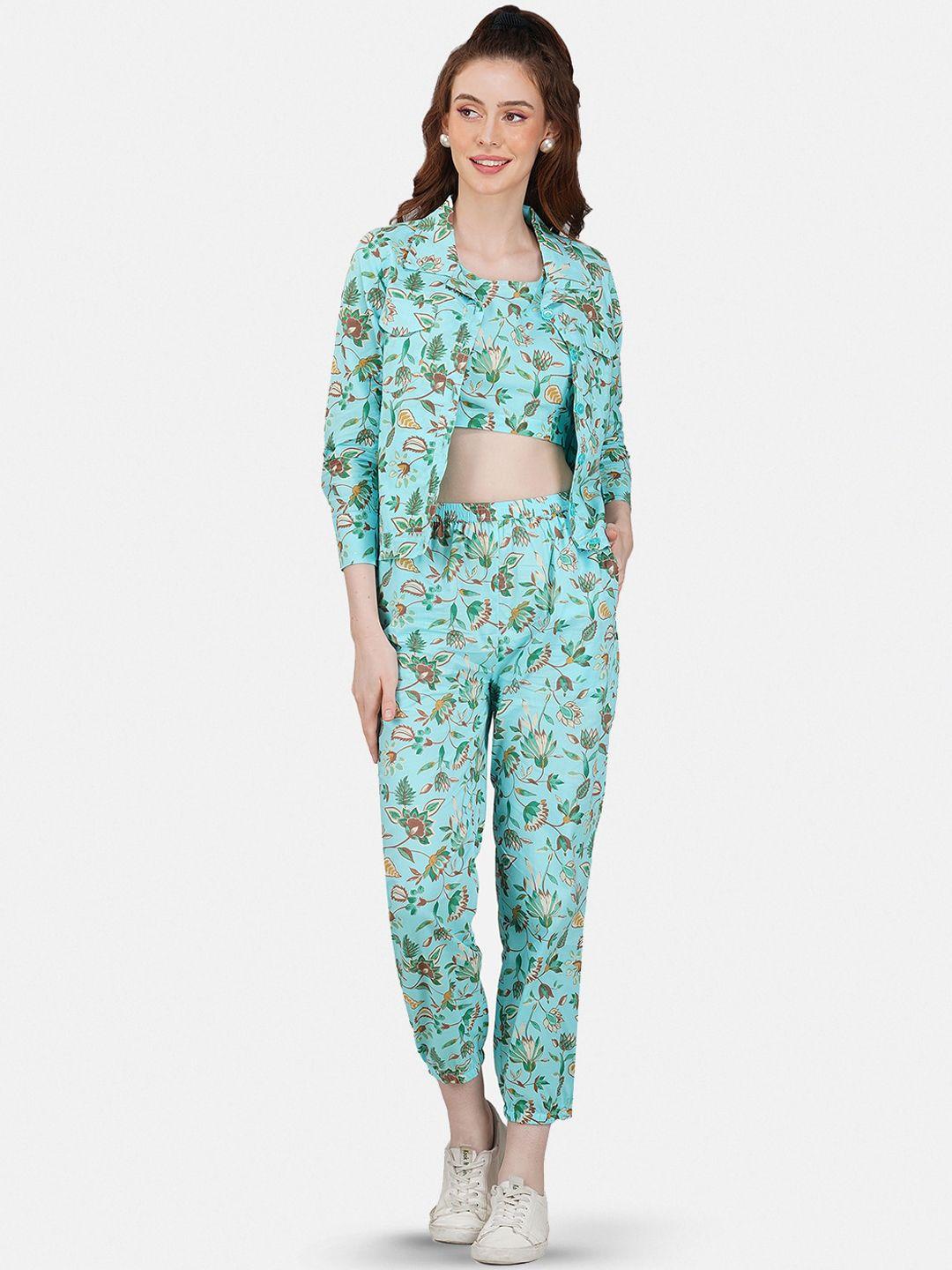 twilldor printed pure cotton co-ord set with jacket