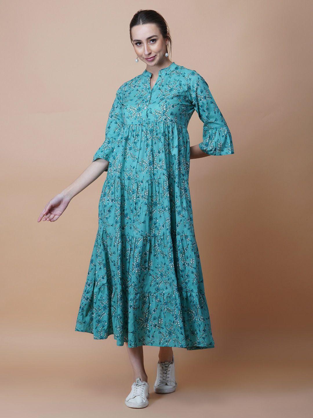 twilldor cotton floral maxi dress