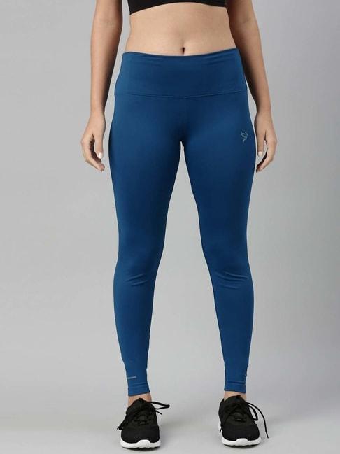 twin birds blue mid rise sports tights