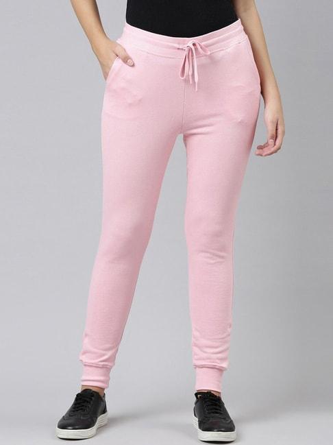 twin birds pink cotton joggers