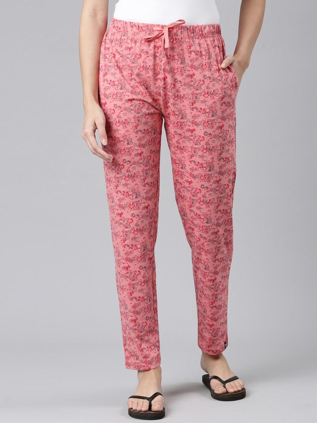 twin birds women floral printed pure cotton lounge pant