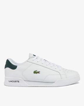 twin serve leather colour-pop trainers