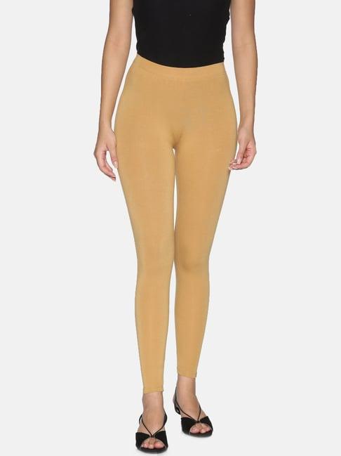 twin birds beige ankle length leggings