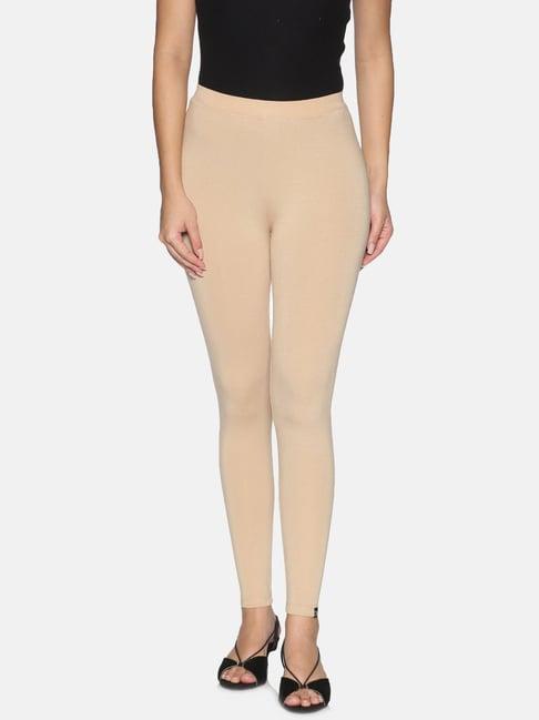 twin birds beige ankle length leggings