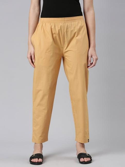 twin birds beige cotton pants