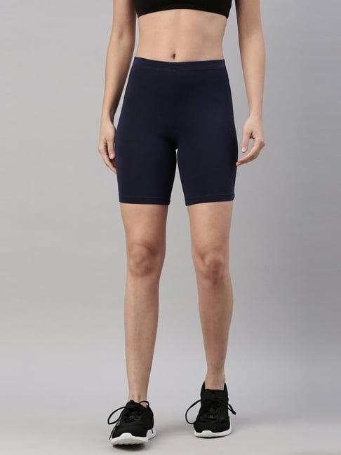 twin birds navy cotton sports shorts