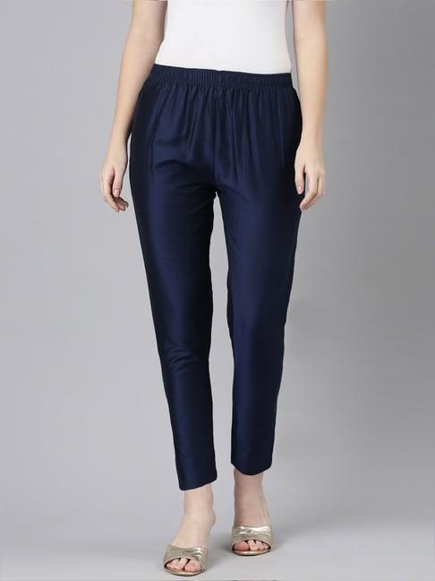 twin birds navy straight fit pants
