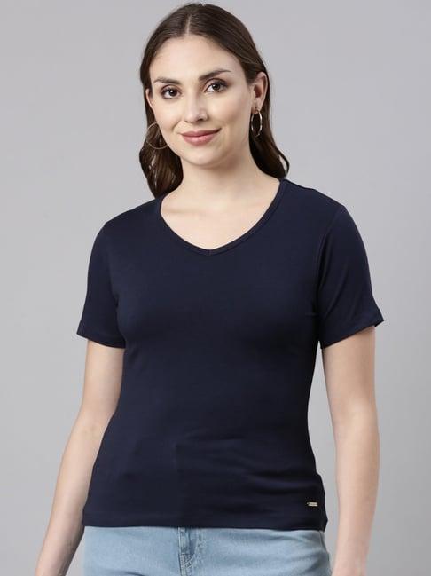 twin birds navy top