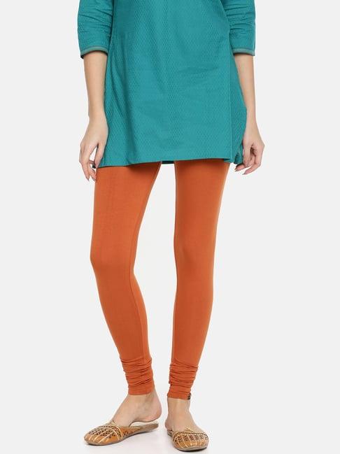 twin birds orange full length leggings