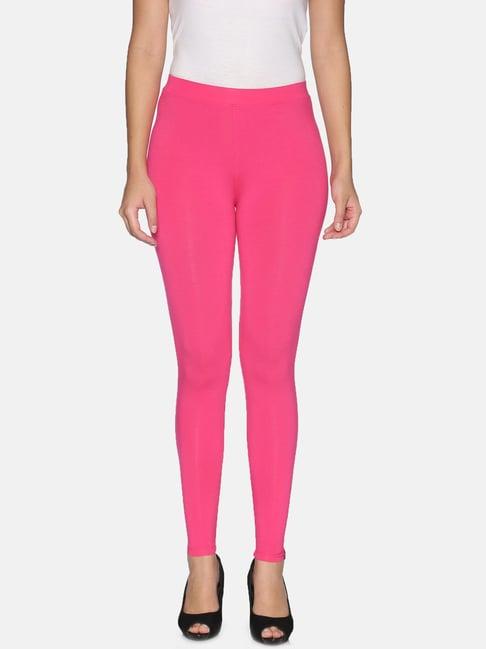 twin birds pink ankle length leggings